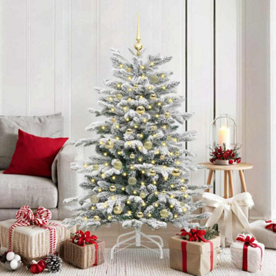 Vidaxl Artificial Hinged Christmas Tree White 150 Cm Pe And Pvc from B&Q