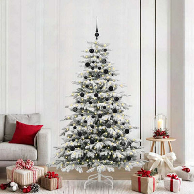 Vidaxl Artificial Hinged Christmas Tree White 210 Cm Pe And Pvc from B&Q