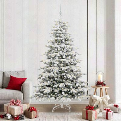 Vidaxl Artificial Hinged Christmas Tree White 210 Cm Pe And Pvc from B&Q
