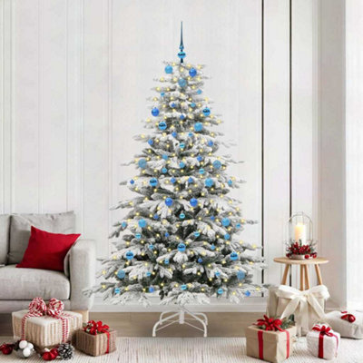 Vidaxl Artificial Hinged Christmas Tree White 210 Cm Pe And Pvc from B&Q