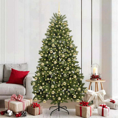 Vidaxl Green Artificial Christmas Tree 210 Cm Pvc And Metal