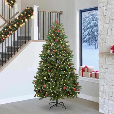 Vidaxl Green Artificial Christmas Tree 240 Cm Pvc And Metal