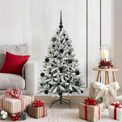B&Q -  Artificial Christmas Tree Green And White 120 Cm Pvc And Metal