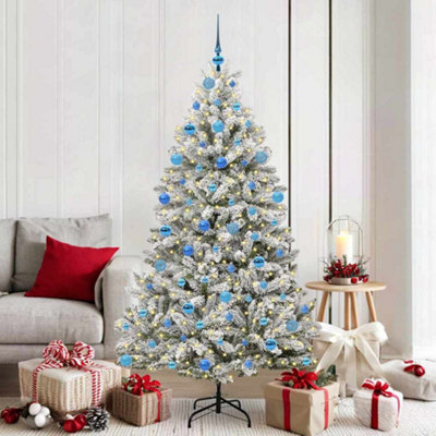 B&Q -  Artificial Christmas Tree Green And White 180 Cm Pvc And Metal