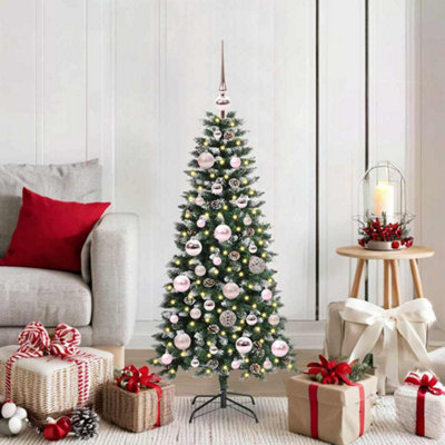 vidaXL Artificial Christmas Tree with 150 LEDs - Green - 120 cm - Image 3