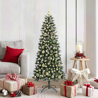 Vidaxl Artificial Christmas Tree With 150 Leds With Stand Green 150 Cm from B&Q