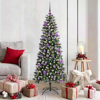 Vidaxl Artificial Christmas Tree With 150 Leds With Stand Green 150 Cm