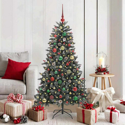 Vidaxl Artificial Christmas Tree With 150 Leds With Stand Green 150 Cm
