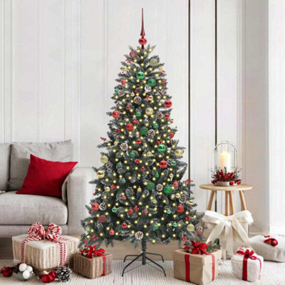 Vidaxl Green Artificial Christmas Tree With 300 Leds 99 X 99 X 180 Cm