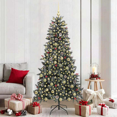 Vidaxl Green Artificial Christmas Tree With Stand 114 X 114 X 210 Cm