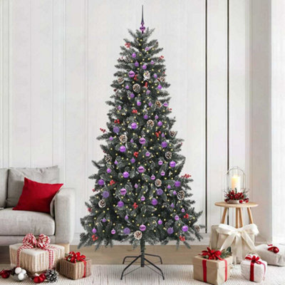 Vidaxl Artificial Christmas Tree With 300 Leds With Stand Green 240 Cm from B&Q