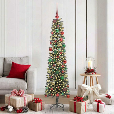 Vidaxl Green Artificial Christmas Tree With Stand 50.5 X 50.5 X 180 Cm