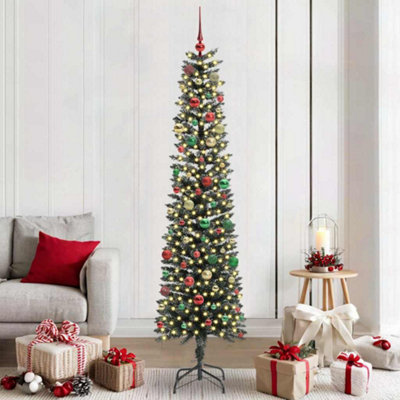 Vidaxl Green Artificial Christmas Tree With 300 Leds 58 X 58 X 210 Cm