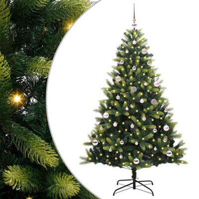 B&Q -  Artificial Hinged Christmas Tree 150 Leds Green 150 Cm