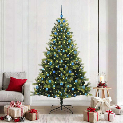 Vidaxl Artificial Hinged Christmas Tree 300 Leds Green 210 Cm