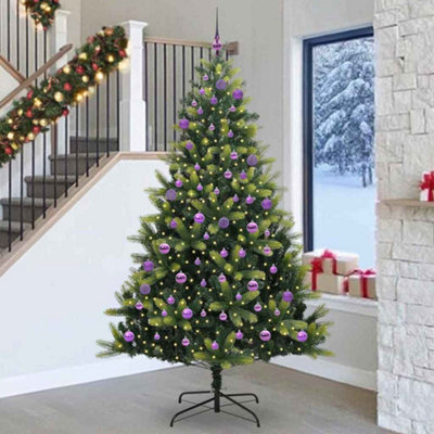 Vidaxl Artificial Hinged Christmas Tree 300 Leds Green 240 Cm