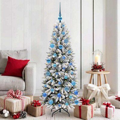 Vidaxl Artificial Christmas Tree With 150 Leds With Stand White 150 Cm from B&Q