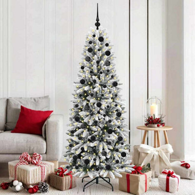 Vidaxl White Artificial Christmas Tree With 300 Leds 73 X 73 X 180 Cm Size 5