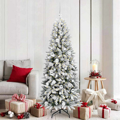 Vidaxl White Artificial Christmas Tree With 300 Leds 73 X 73 X 180 Cm Size 5