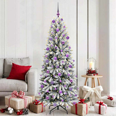Vidaxl Artificial Christmas Tree With 300 Leds With Stand White 180 Cm from B&Q