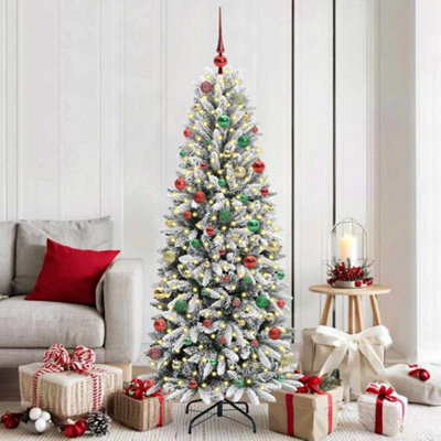 Vidaxl White Artificial Christmas Tree With 300 Leds 73 X 73 X 180 Cm Size 5