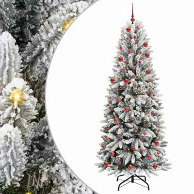 Vidaxl White Artificial Christmas Tree With 300 Leds 78 X 78 X 210 Cm Size 5