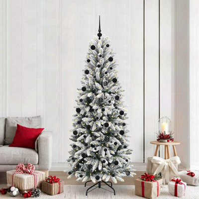 Vidaxl Artificial Christmas Tree With 300 Leds With Stand White 210 Cm from B&Q