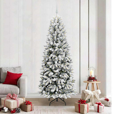 Vidaxl White Artificial Christmas Tree With 300 Leds 78 X 78 X 210 Cm Size 5
