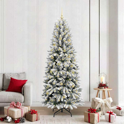 Vidaxl White Artificial Christmas Tree With 300 Leds 78 X 78 X 210 Cm Size 5