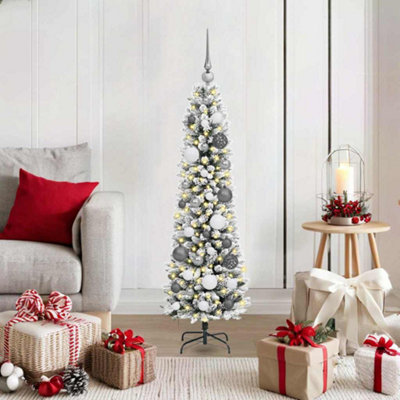 Vidaxl White Artificial Christmas Tree With 150 Leds With Stand 120 Cm
