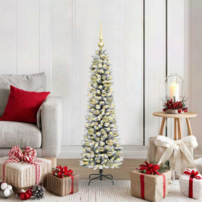 Vidaxl Green/White Artificial Christmas Tree With 150 Leds And 120 Cm