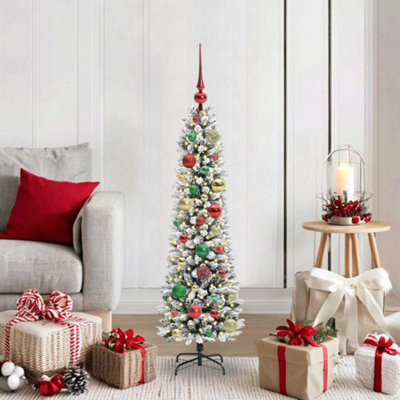 Vidaxl Artificial Christmas Tree With 150 Leds With Stand White 120 Cm from B&Q