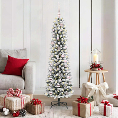 B&Q -  Artificial Christmas Tree With 150 Leds With Stand White 150 Cm