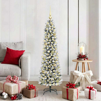 Vidaxl Artificial Christmas Tree With 150 Leds With Stand White 150 Cm