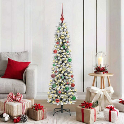 Vidaxl Green/White Artificial Christmas Tree With 150 Leds And 150 Cm
