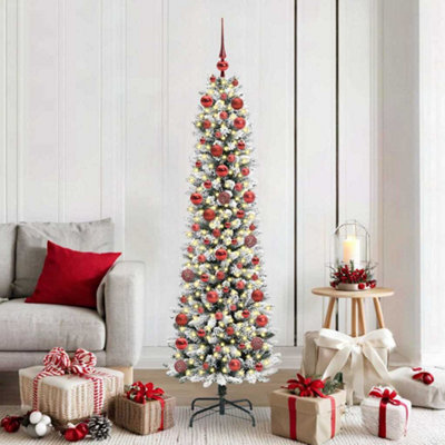 vidaXL Artificial Christmas Tree - 180 cm - Green - LED Lights - Image 3