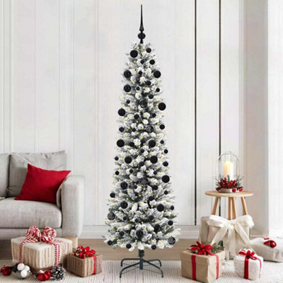Vidaxl Artificial Christmas Tree With 300 Leds With Stand White 210 Cm from B&Q