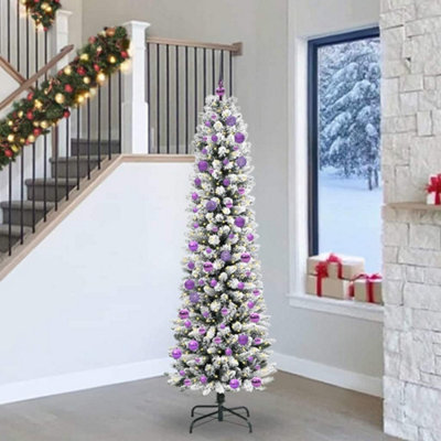 Vidaxl Green/White Artificial Christmas Tree With 300 Leds And 240 Cm