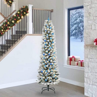 Vidaxl Green/White Artificial Christmas Tree With 300 Leds And 240 Cm