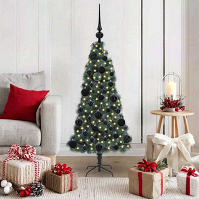 Vidaxl Green Artificial Pre-Lit Christmas Tree With Ball Set 120 Cm