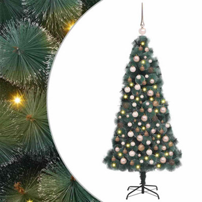 Vidaxl Green Artificial Pre-Lit Christmas Tree With Ball Set 180 Cm