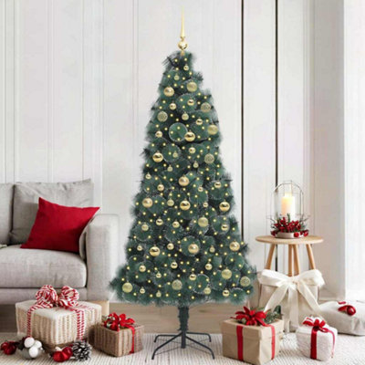 Vidaxl Green Artificial Pre-Lit Christmas Tree With Ball Set 180 Cm