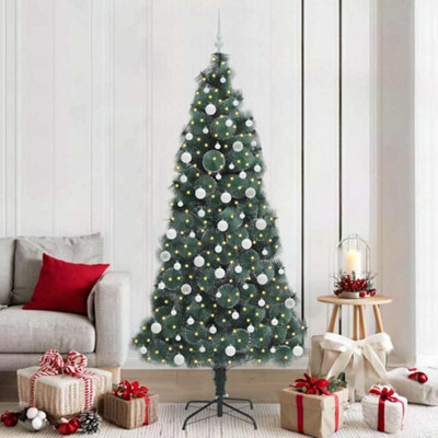 Vidaxl Artificial Pre-Lit Christmas Tree With Ball Set Green 210 Cm from B&Q
