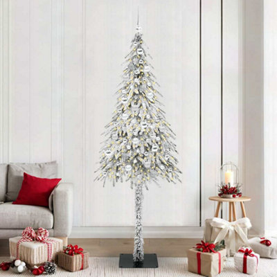 Vidaxl White Christmas Tree With 300 Leds 210 Cm Pe And Steel