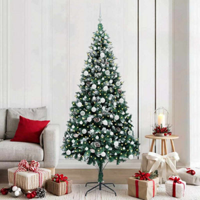 Vidaxl Artificial Christmas Tree With 300 Leds With Stand Green 210 Cm from B&Q