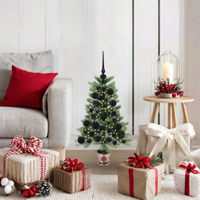 B&Q -  Christmas Tree With 150 Leds With Stand Green 65 Cm Pe