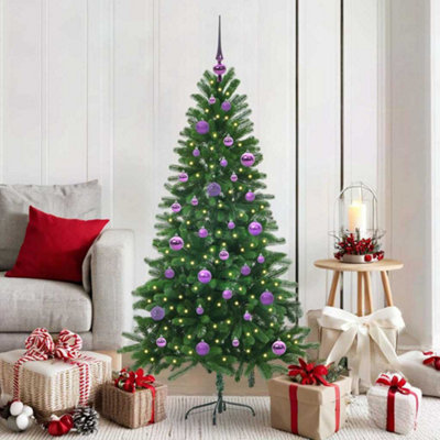 B&Q -  Christmas Tree With 150 Leds With Stand Green 150 Cm Pe