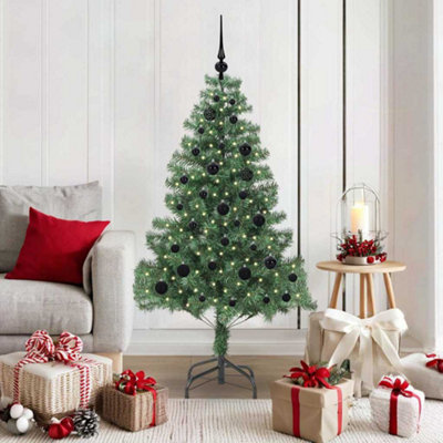 B&Q -  Christmas Tree With 150 Leds With Stand Green 150 Cm Pvc