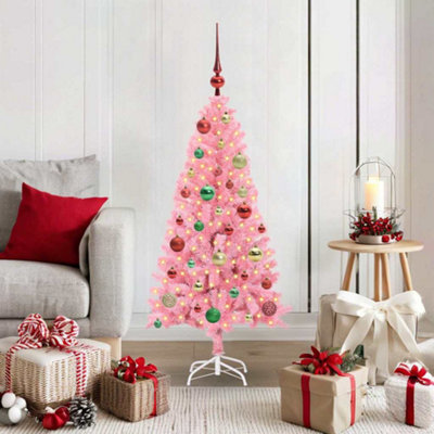 Vidaxl Christmas Tree Pink 120 Cm Pvc - Image 4