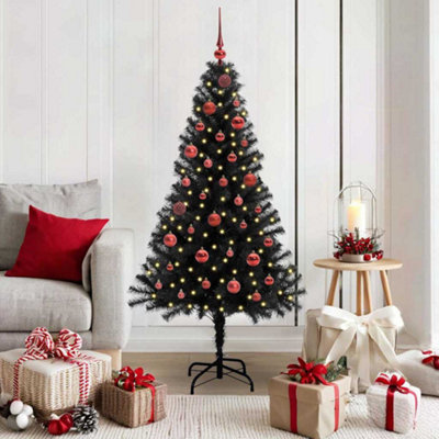 Vidaxl Christmas Tree With 150 Leds With Stand Black 150 Cm Pvc from B&Q